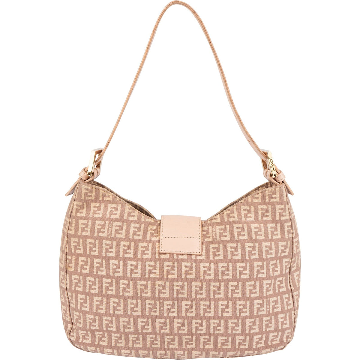 Fendi FF Zucca Canvas Baguette Buckle Schultertasche, Bild 5 von 12