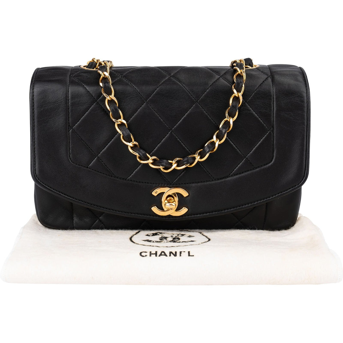 Chanel Diana Single Flap aus Lammleder – Detailansicht 1