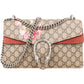 Gucci GG Supreme Floral Print Dionysus aus GG Supreme Canvas und Wildleder – Vorderansicht