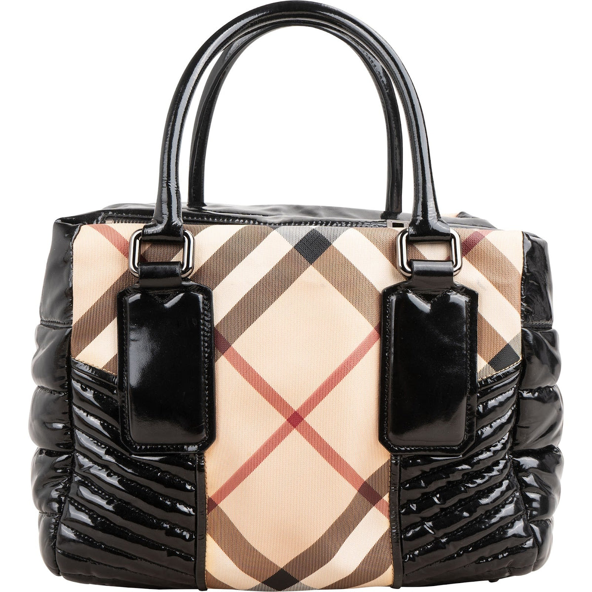 Burberry Lackleder Haymarket Check Tote, Bild 5 von 11