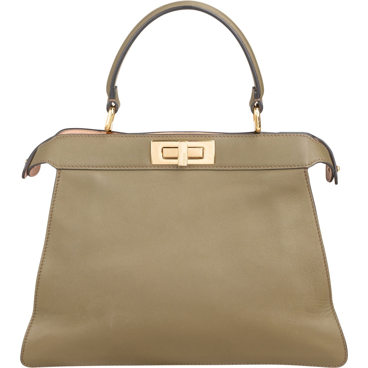 Fendi Medium Peekaboo aus olivgrünem Leder – Ansicht 5