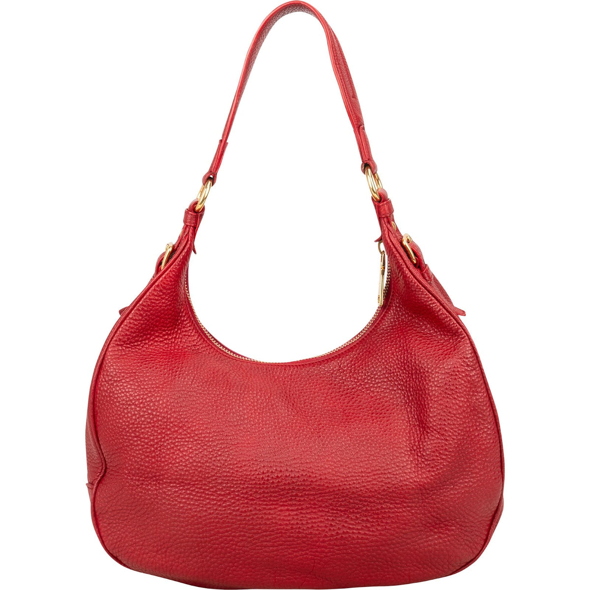 Prada Hobo aus rotem Vitello-Daino-Leder – Ansicht 5