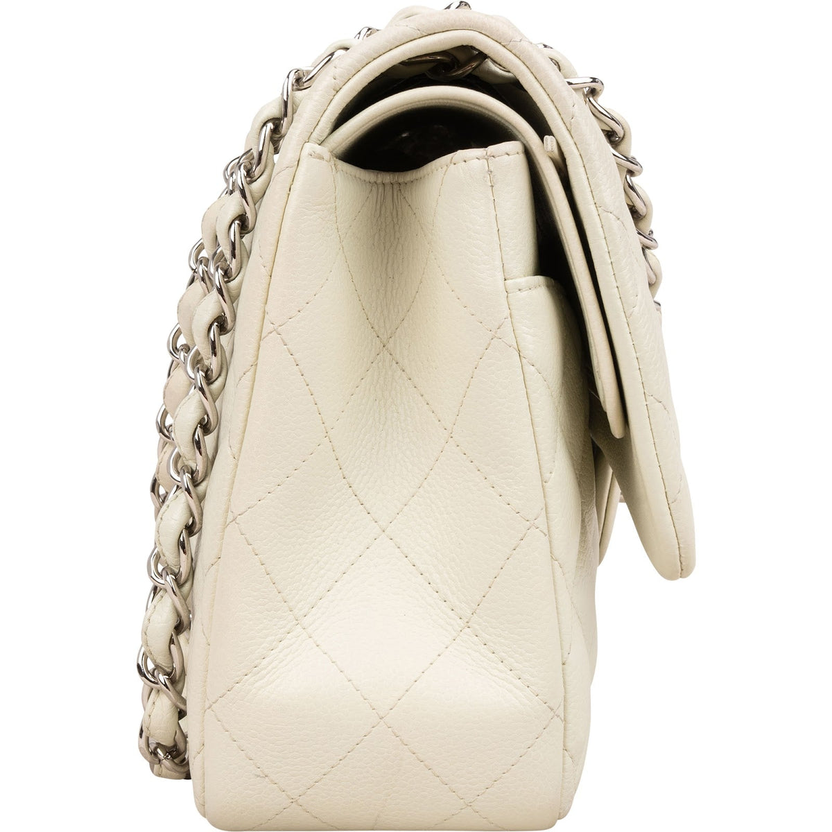 Chanel Caviar Palladium Jumbo Double Flap Umhängetasche, Bild 3 von 14