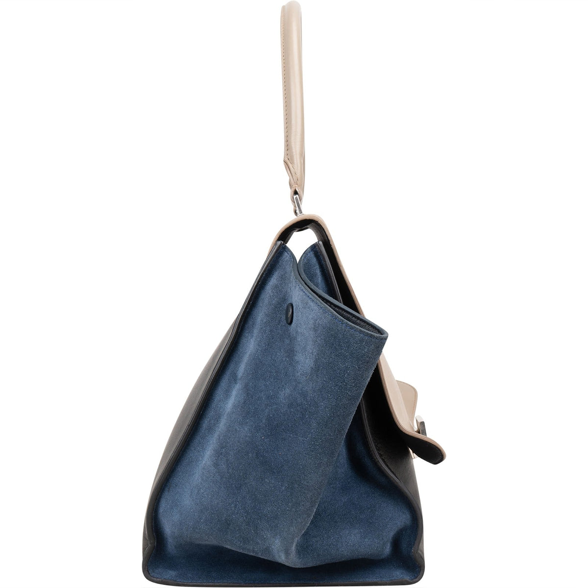 Céline Tricolor und Wildleder Large Trapeze Handtasche, Bild 3 von 10