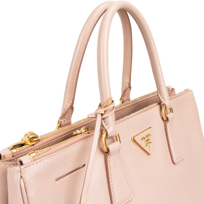 Prada Pink Saffiano Leather Galleria Tote Handbag