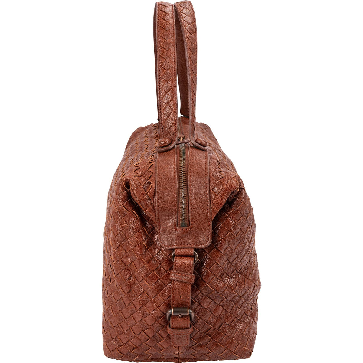 Bolso de mano Bottega Veneta Boston 40 en piel Intrecciato granulada