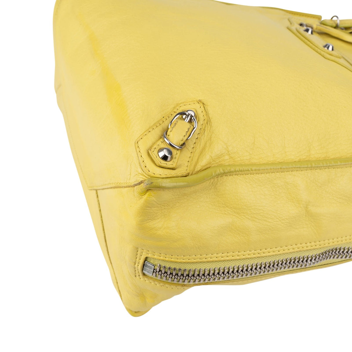 Balenciaga Paper Side Zip Tote aus Leder – Ansicht 7