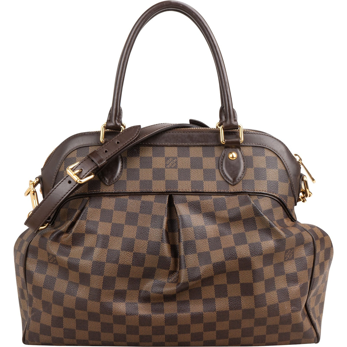 Borsa a mano Louis Vuitton Trevi GM in tela Monogram Damier Ebene
