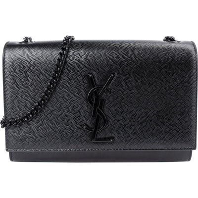 Saint Laurent Grain de Poudre Leather Kate Chain Crossbody Bag