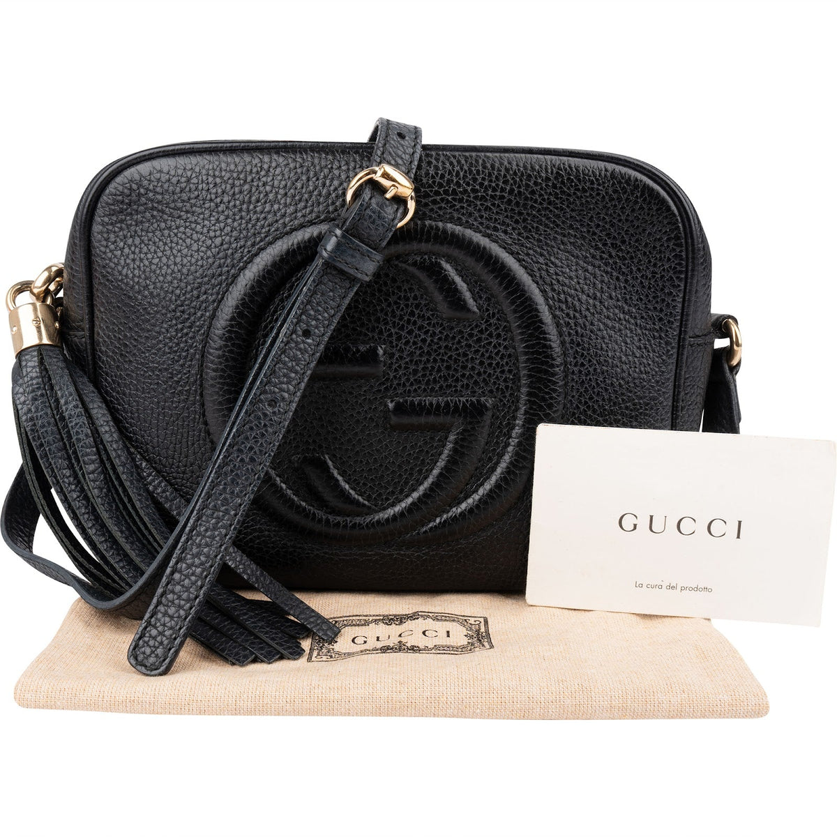 Gucci Schwarz Leder Soho Disco Umhängetasche, Bild 2 von 11