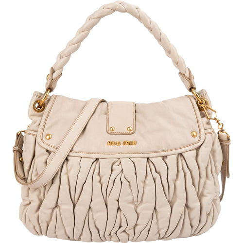 Miu Miu Matelassé Leather Coffer Handbag