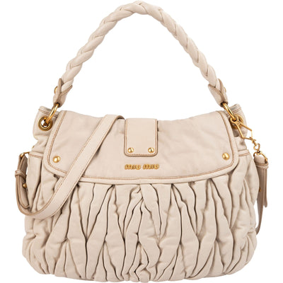 Miu Miu Matelassé Leather Coffer Handbag