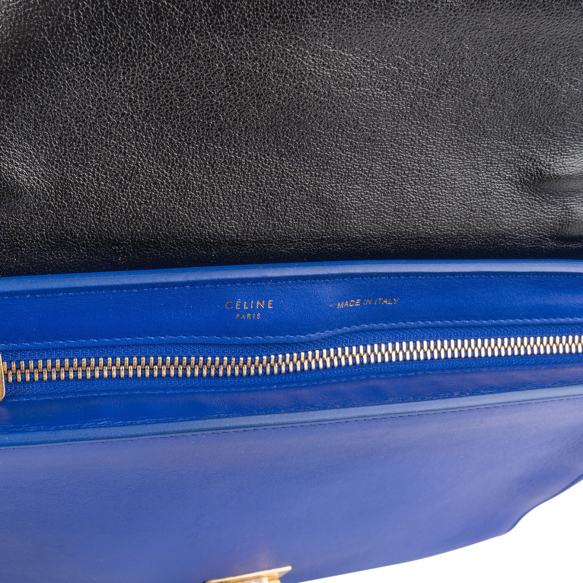 Sac à main trapèze Céline en cuir tricolore