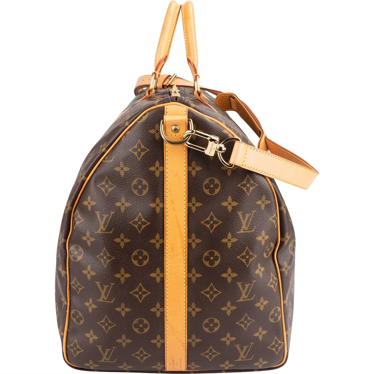 Borsa da viaggio Louis Vuitton Keepall 60 Bandoulière in tela Monogram