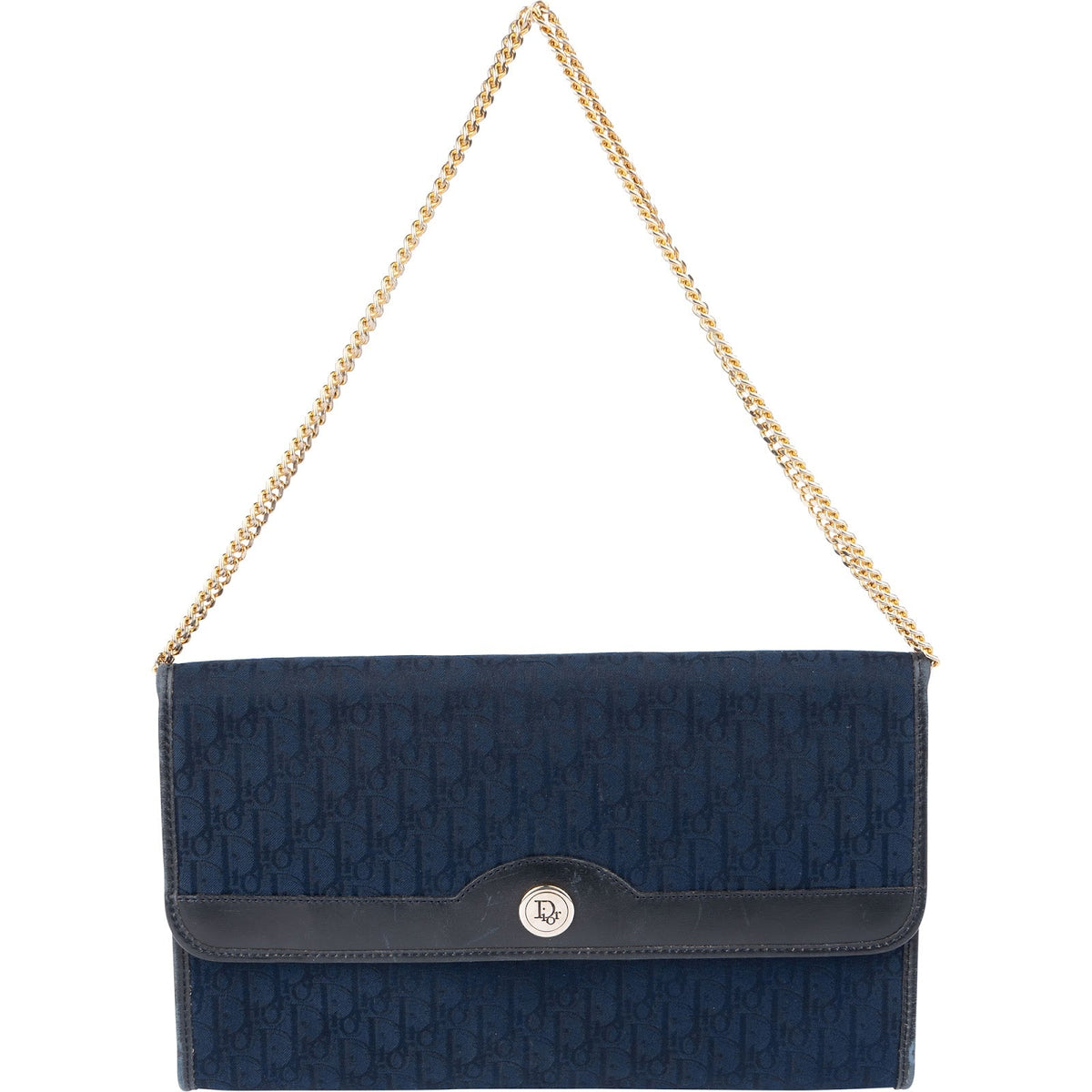 Christian Dior Oblique Monogram Canvas Jacquard Vintage Flap Shoulder Bag