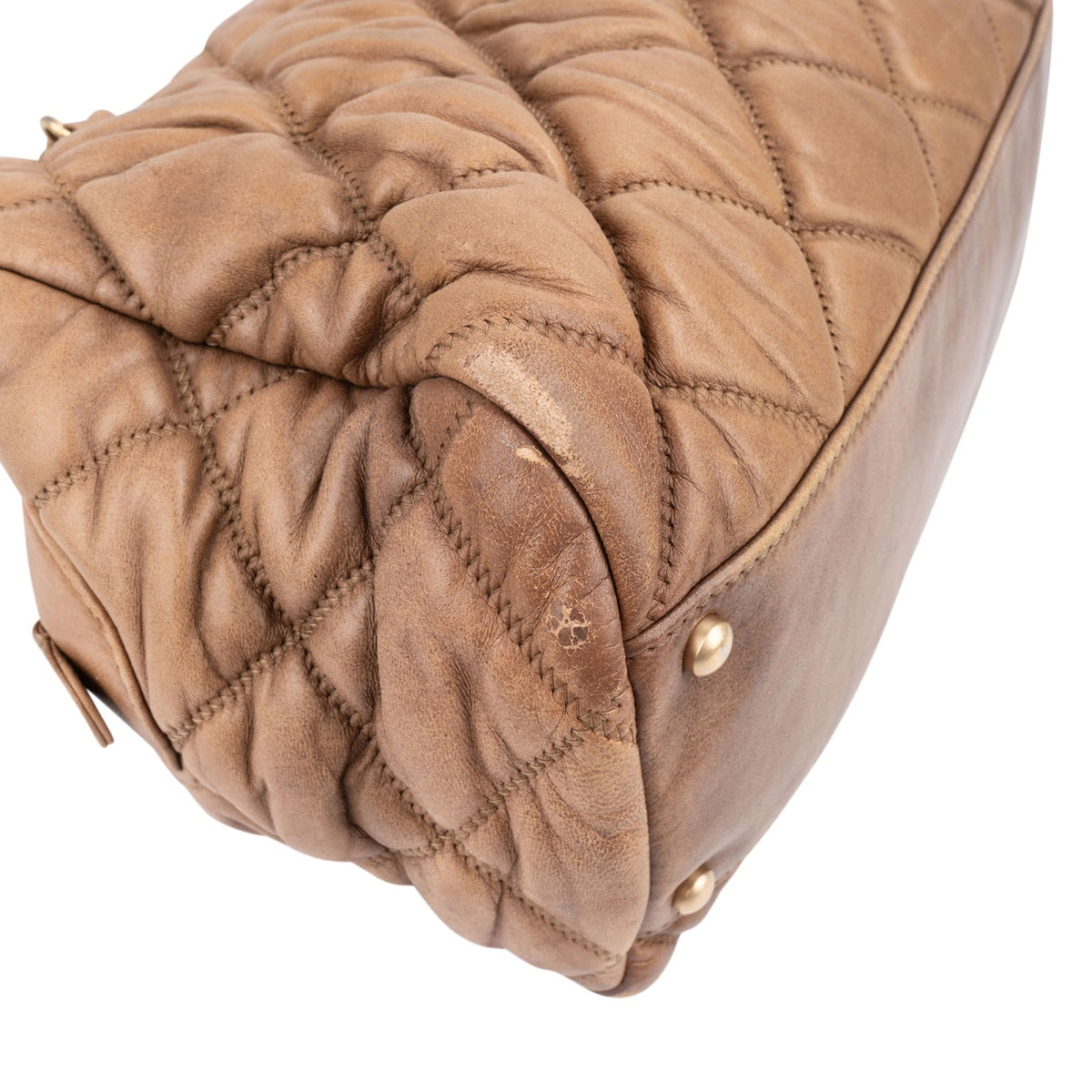 Chanel Bubble Quilt CC Bowler aus Lammleder – Ansicht 9