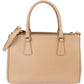 Prada Beige Saffiano Lux Leather Galleria Handbag