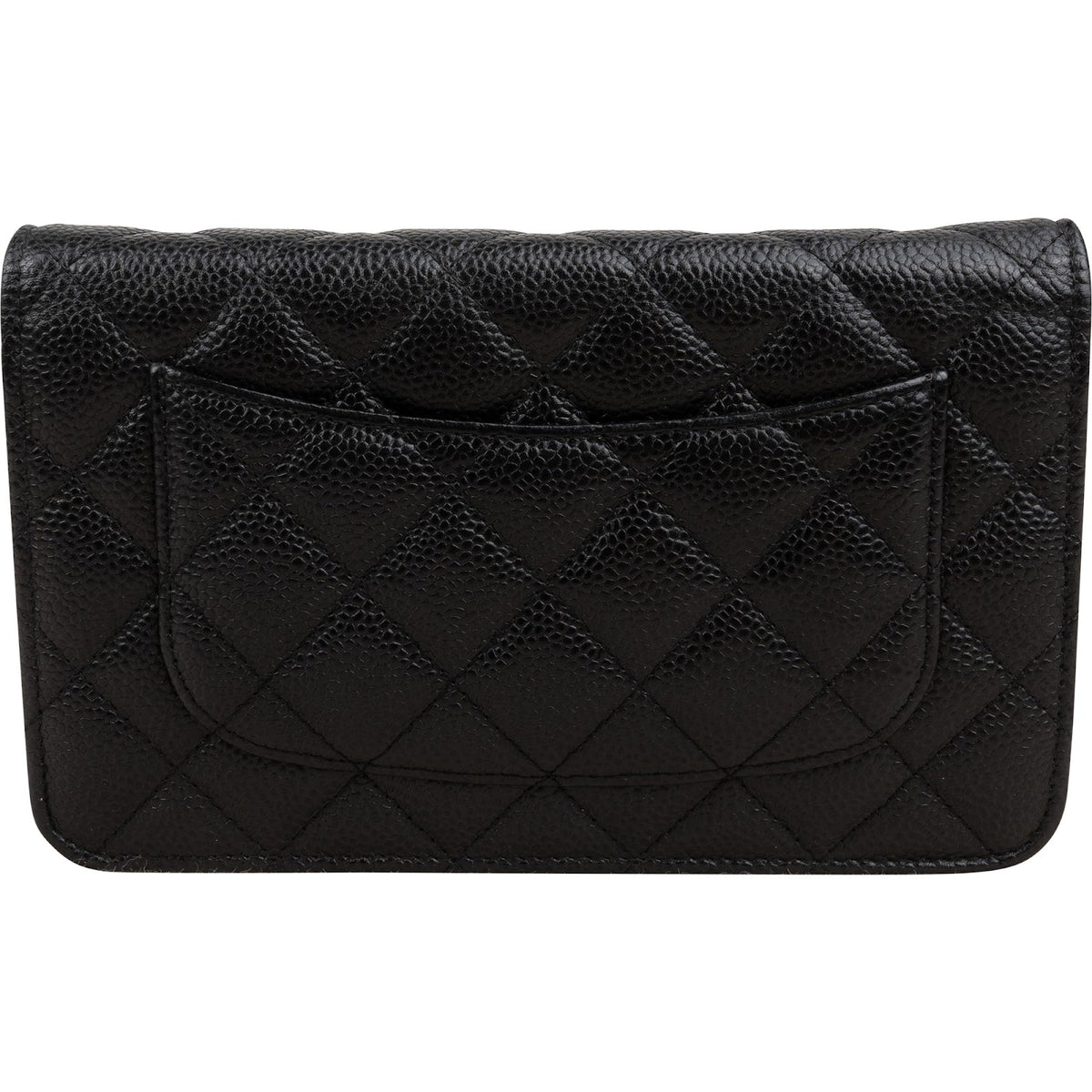 Borsa a tracolla Chanel Wallet On Chain in pelle caviale trapuntata