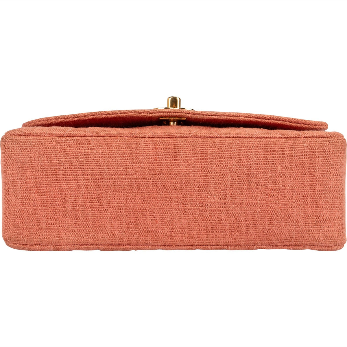 Borsa a tracolla Chanel Diana piccola in cotone trapuntato con patta singola e dettagli in oro 24K