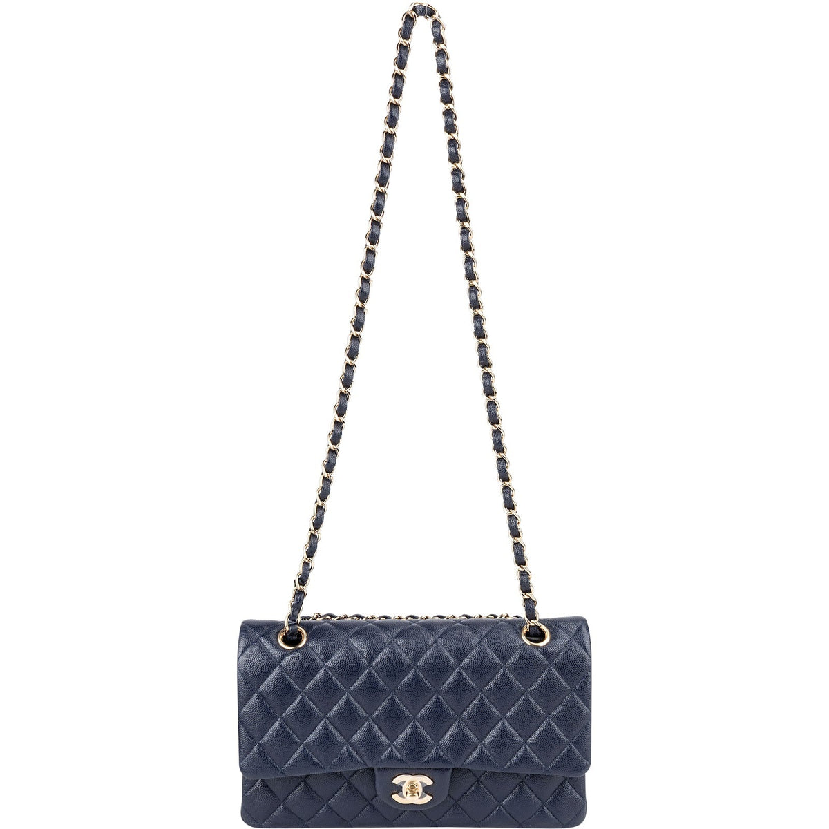Chanel Caviar Medium Gold Double Flap Schultertasche, Bild 11 von 14