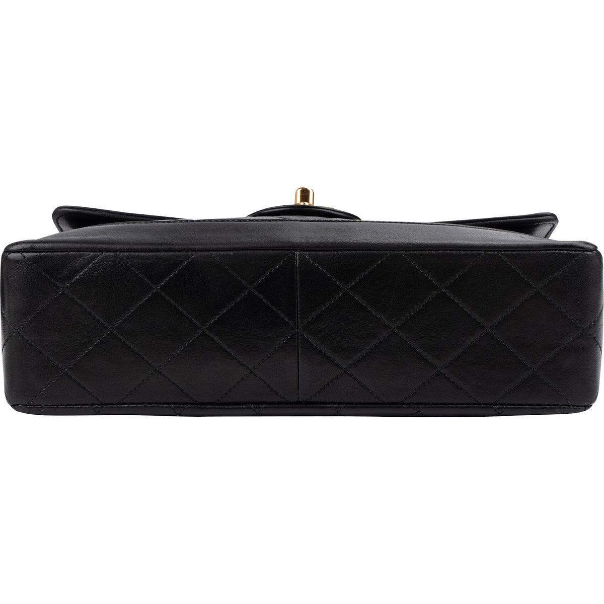 Chanel gewatteerde lamsleren 24K gouden Clip Single Flap schoudertas
