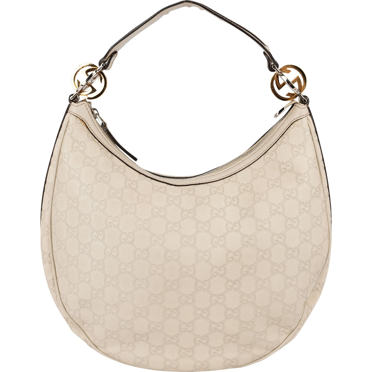 Borsa a spalla Gucci Britt Interlocking G in pelle Guccissima