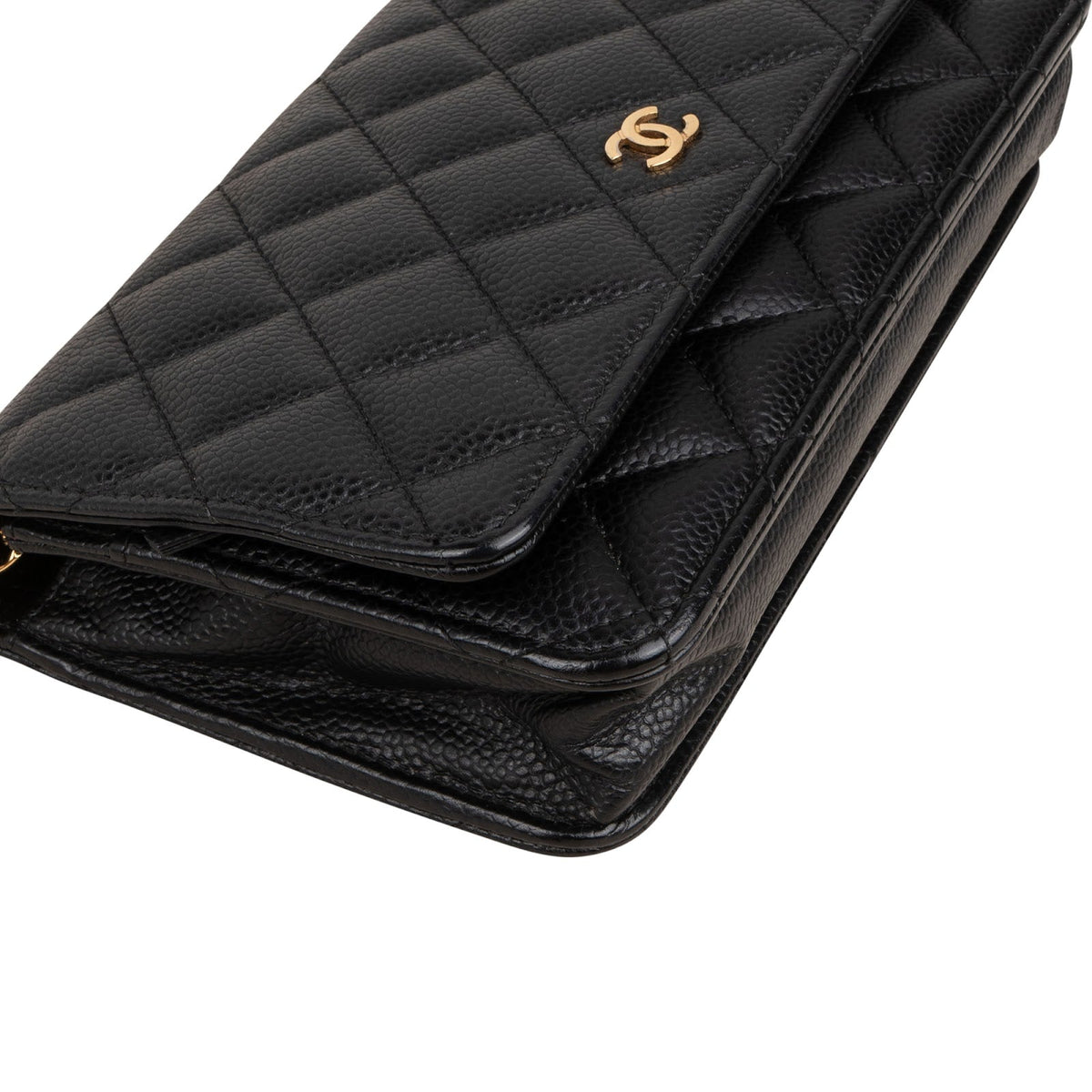 Borsa a tracolla Chanel Wallet On Chain in pelle caviale trapuntata