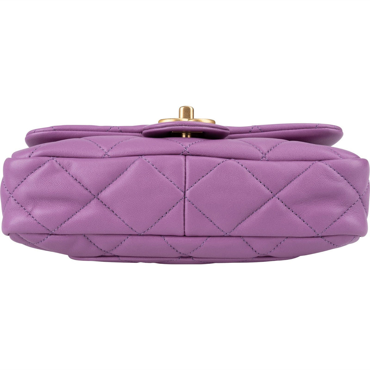 Chanel gewatteerde lamsleren schoudertas met dikke ketting en rechthoekige flap
