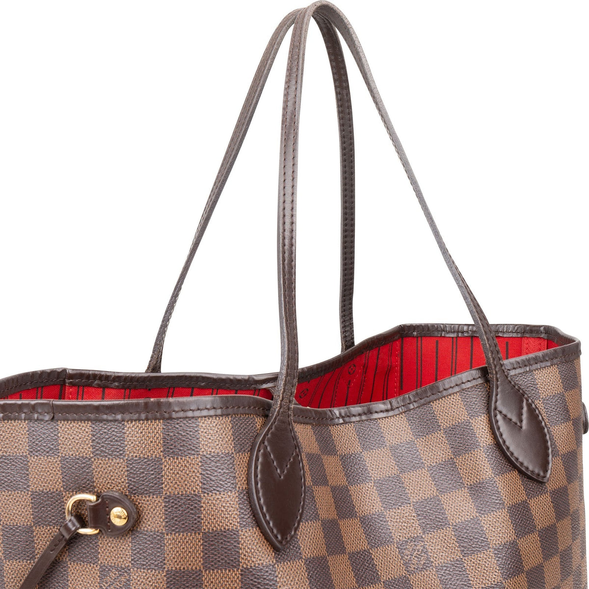 Borsa a spalla Louis Vuitton Neverfull MM in tela Monogram Damier Ebene