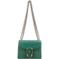 Gucci Grained Green Leather Dionysus Crystal Small Crossbody Bag