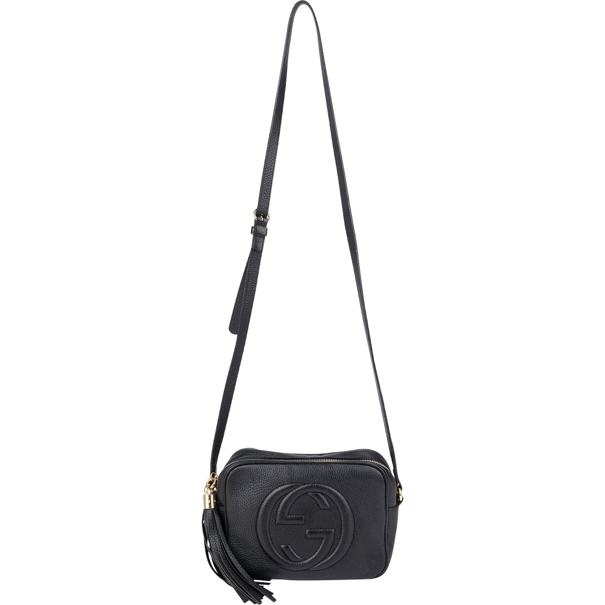Gucci Schwarz Leder Soho Disco Umhängetasche, Bild 8 von 12