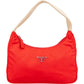 Prada Rot Nylon Tessuto Mini Triangle aus Nylon und Baumwolle – Vorderansicht