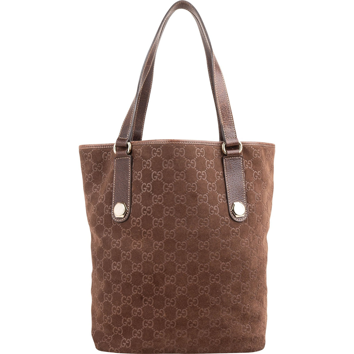 Gucci Tote aus GG Wildleder – Vorderansicht