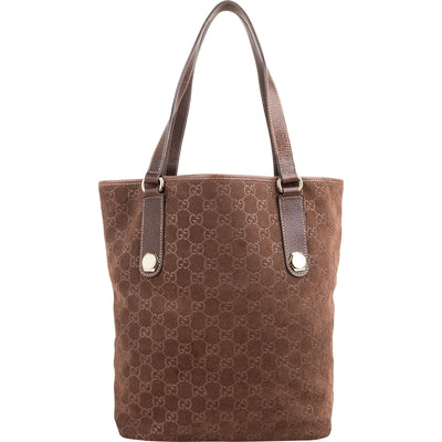 Sac cabas à épaule Gucci en daim monogrammé GG