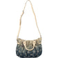Celine Denim Ombre Monogram Croc-Embossed Leder Blason Pillow Crossbody Handbag