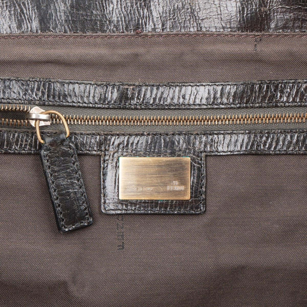 Fendi Croc-Embossed Leder Tote, Bild 10 von 12