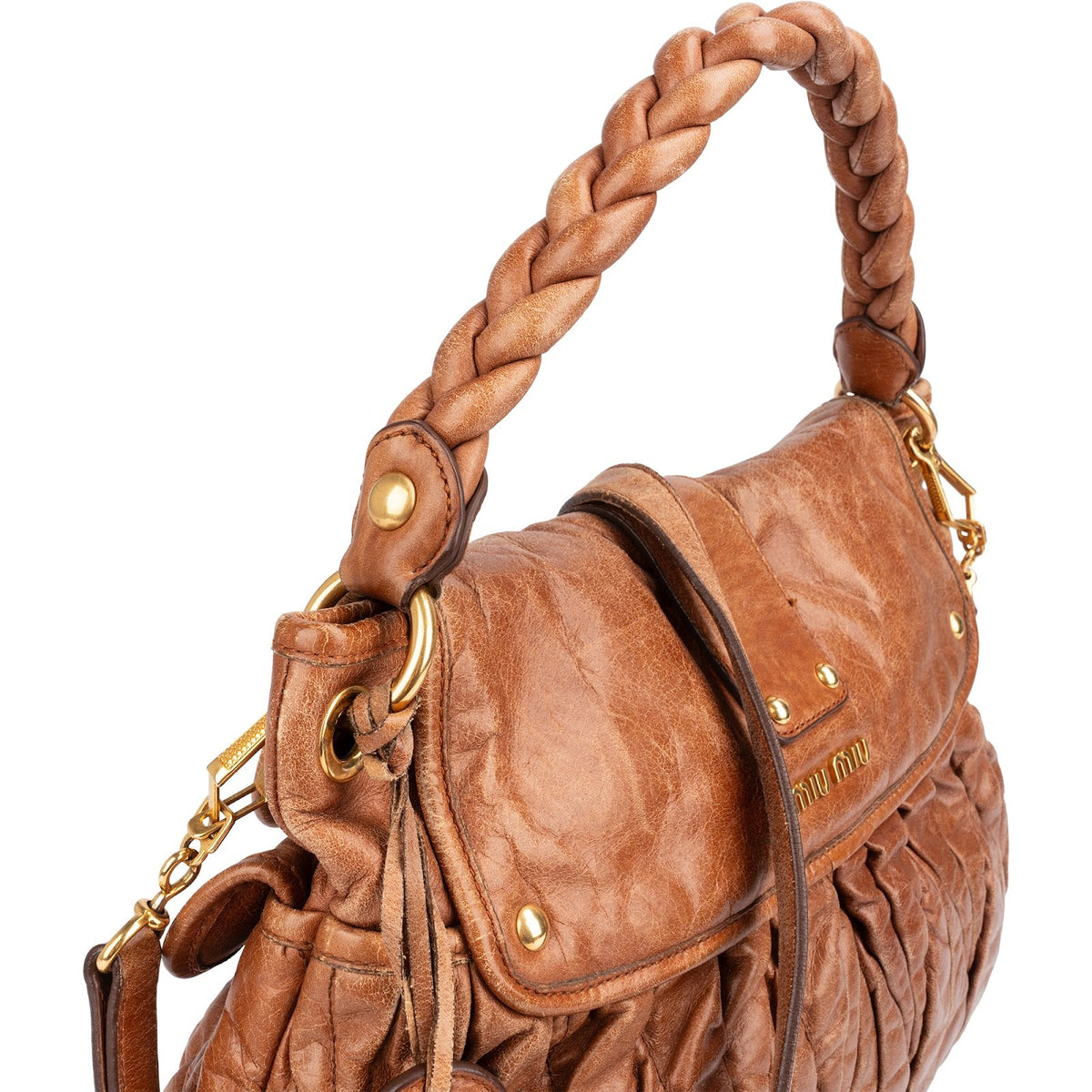 Miu Miu Coffer aus Vitello-Lux-Leder – Ansicht 2
