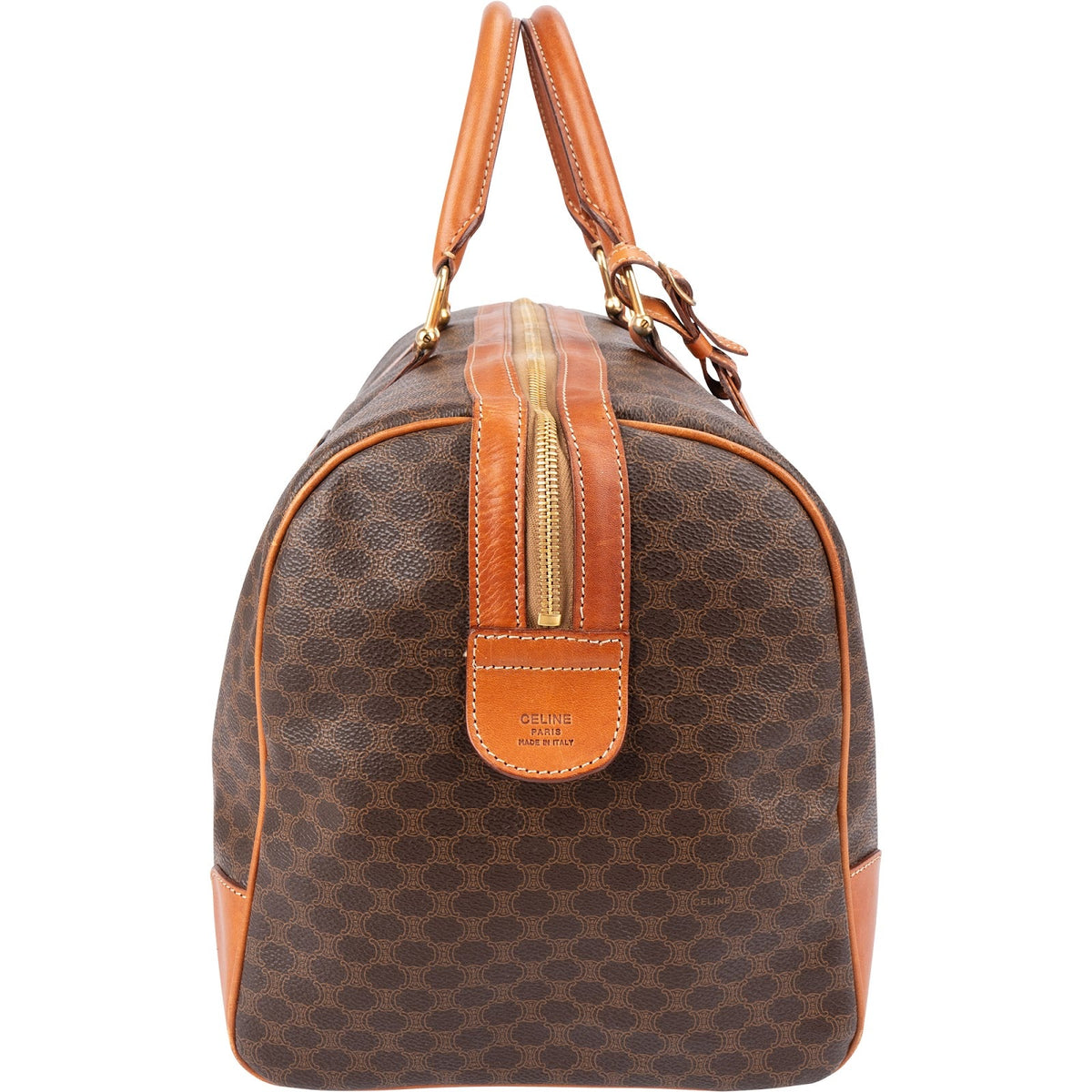 Sac de voyage Celine Boston 45 en toile Monogram Macadam