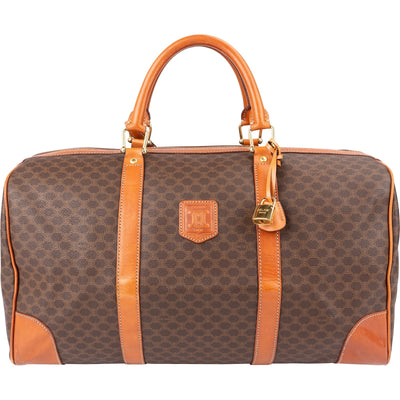 Celine Monogram Macadam Canvas Boston 45 Handbag