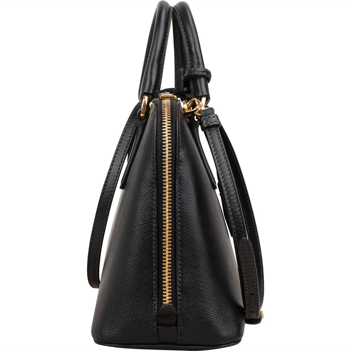 Bolso de mano Prada Promenade pequeño en piel Saffiano negra