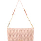 Miu Miu Matelassé Nappa Leather Fold Over Clutch Crossbody Bag