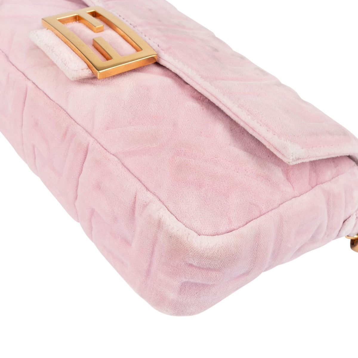 Fendi FF Embossed Wildleder Baguette Umhängetasche, Bild 8 von 12