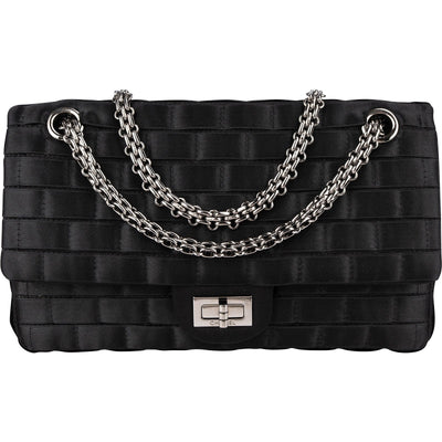 Chanel Rare Sample Satin Chocolate Bar 2.55 Reissue Double Flap Crossbody Bag