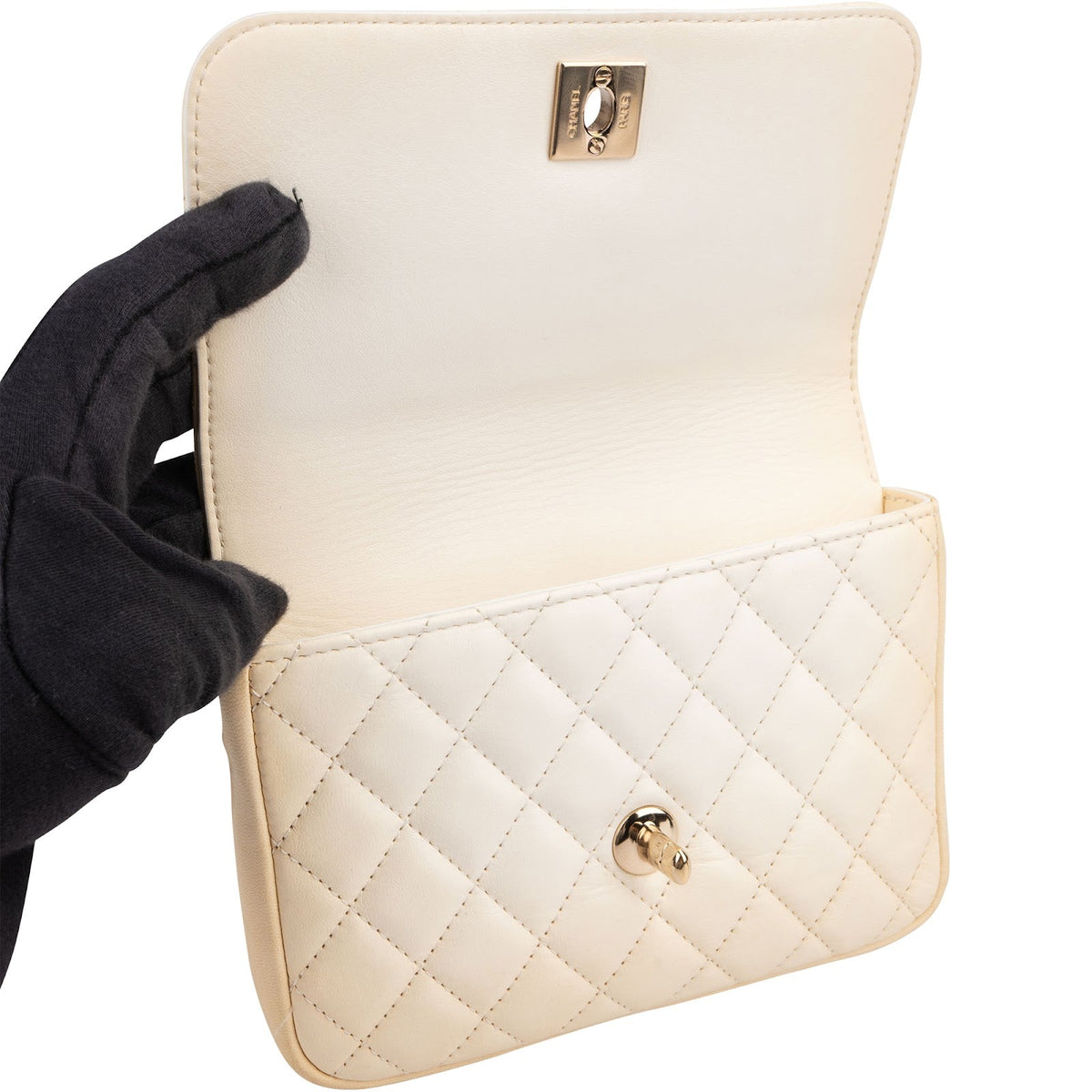 Chanel Multi-Pochette Small Single Flap aus gestepptem Lammleder – Ansicht 12