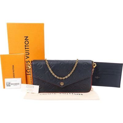 Louis Vuitton lederen Monogram Empreinte Félicie Pochette crossbody tas