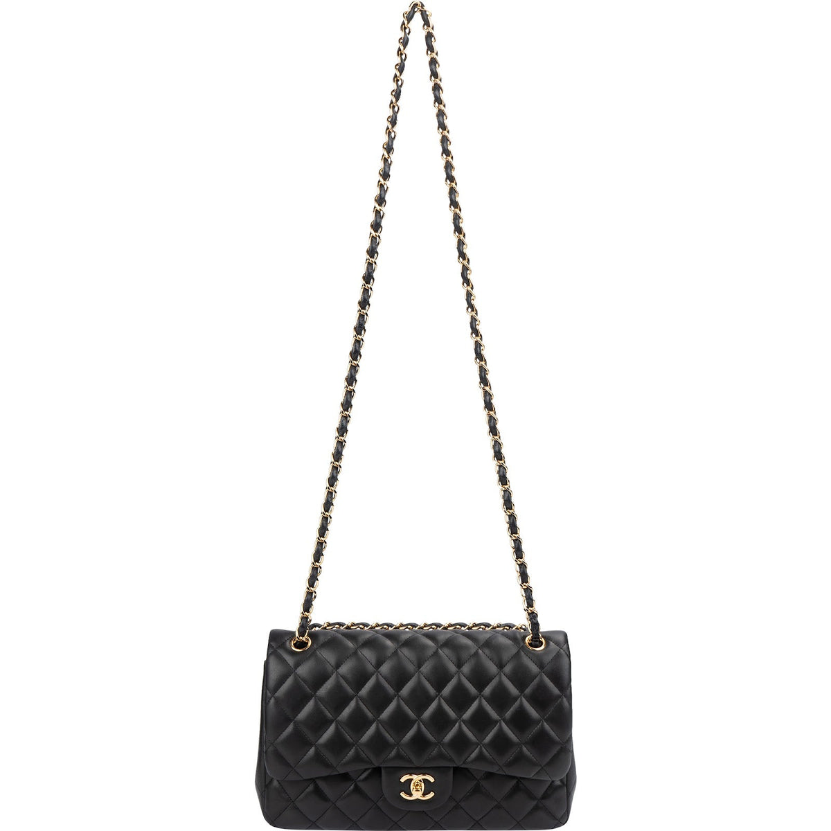 Chanel Jumbo Double Flap aus gestepptem Lammleder – Ansicht 11