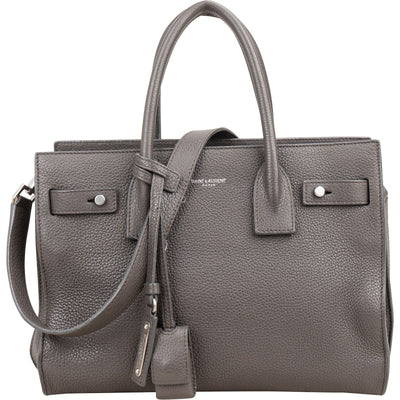 Yves Saint Laurent Grained Leather Small Sac de Jour Handbag