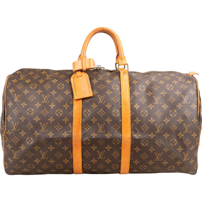 Louis Vuitton Monogram Canvas Keepall 55 Travel Bag