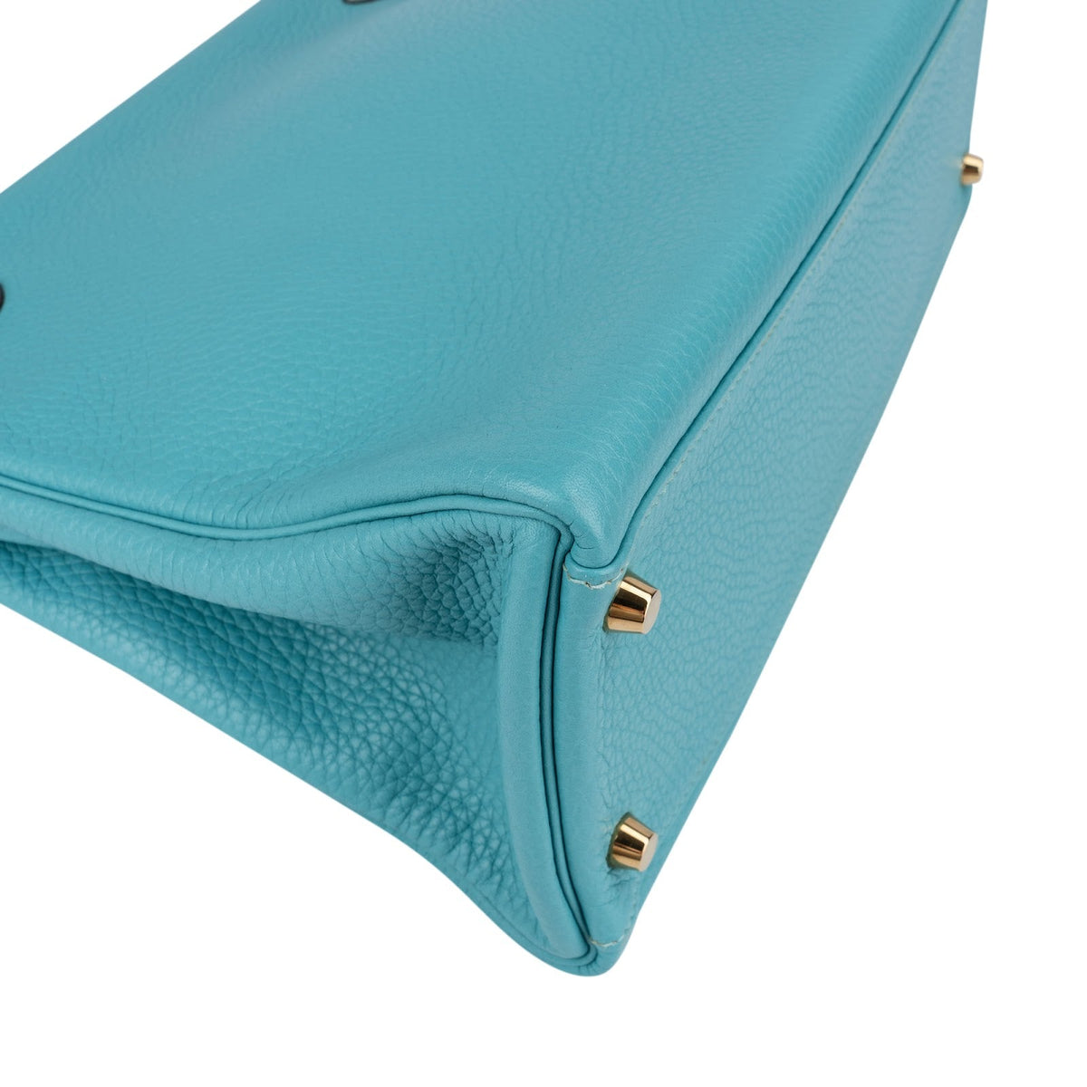 Hermès Taurillon Clemence lederen Gold Kelly 32 handtas blauw Saint-Cyr