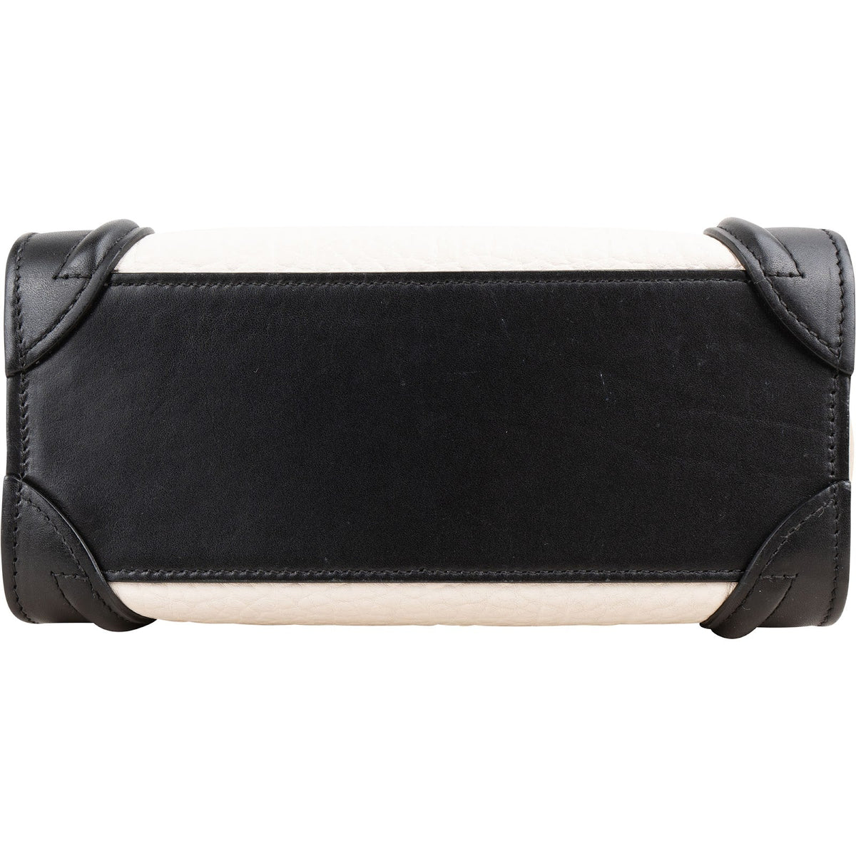 Céline Nano Luggage-handtas in driekleurig generfd suède en leer